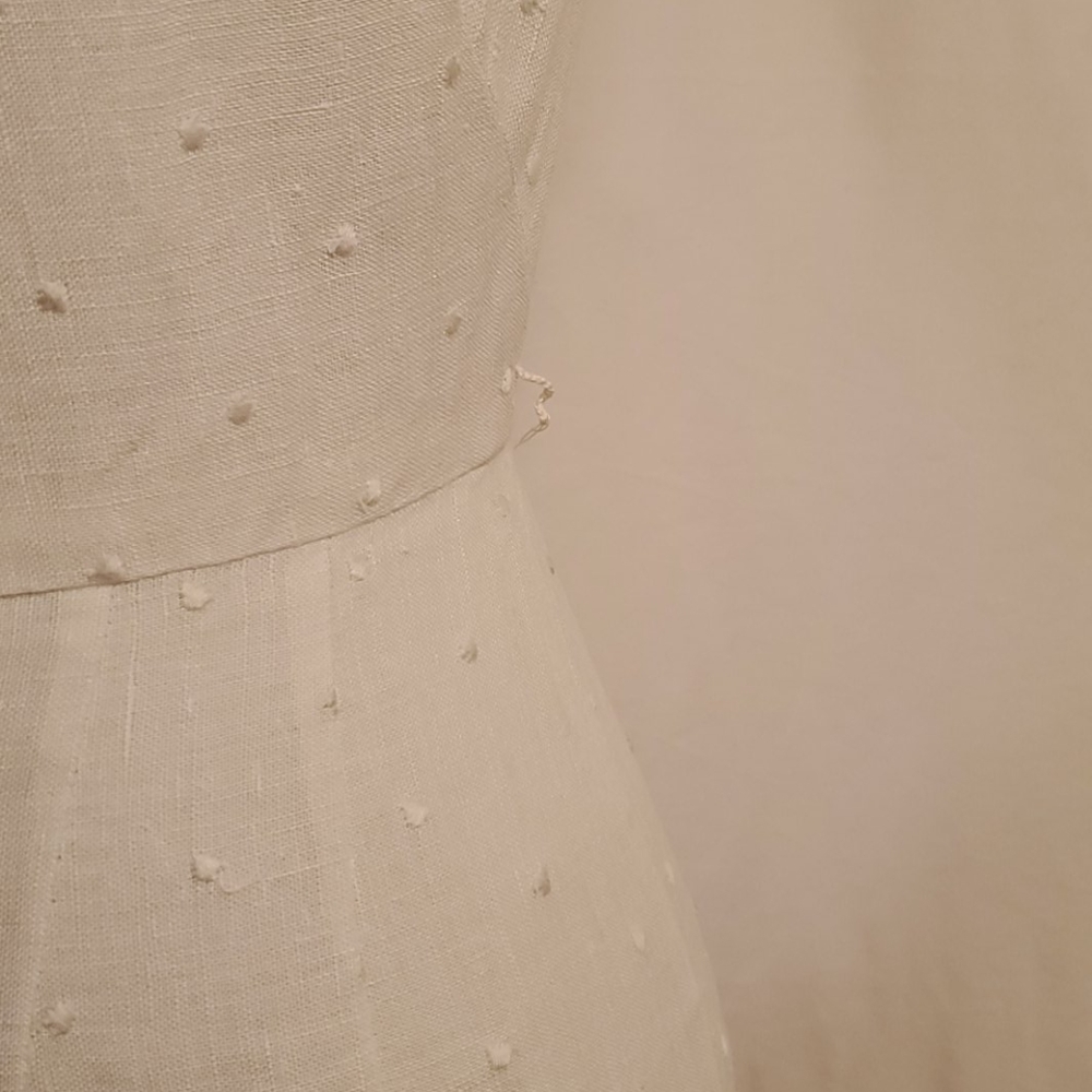 Vintage Cream 2-Piece Linen Dress - Picture 10 of 14